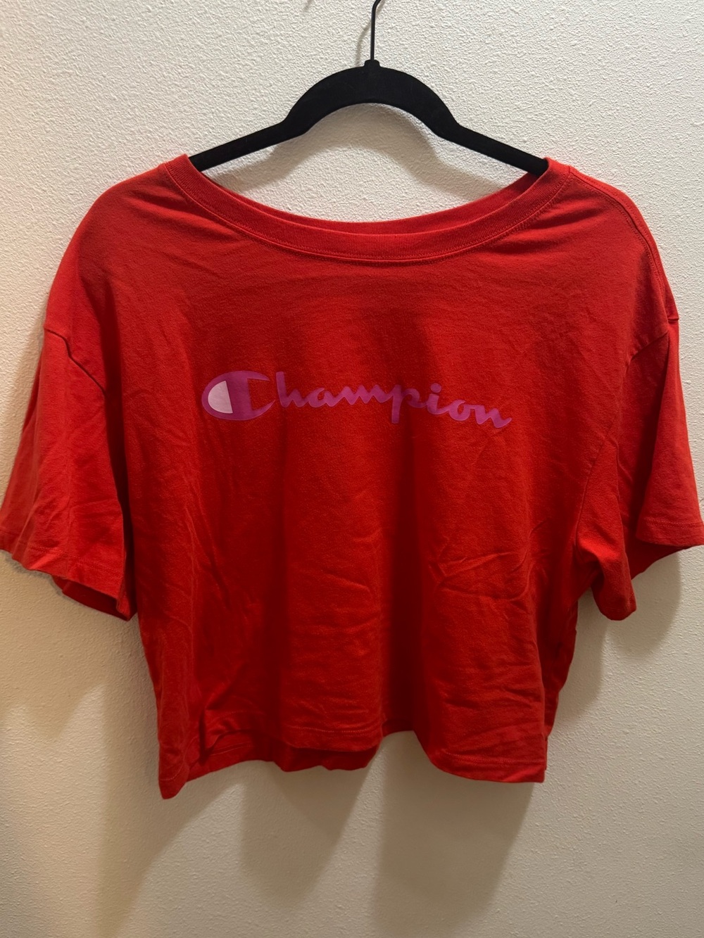 Champion Red Cropped Tee
